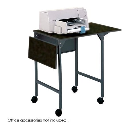 Safco Safco Products 1876BL Machine Stand with Drop Leaves - Black 1876BL